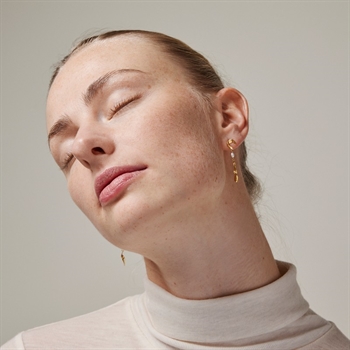 Enamel Sienna-Ohrringe in vergoldete silber Am Modell
